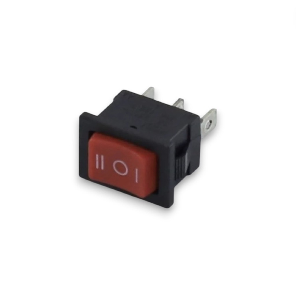 Универсальная кнопка 3 контакта, 6А, черная, мин/выкл/макс, 15990, 220-240V KN049