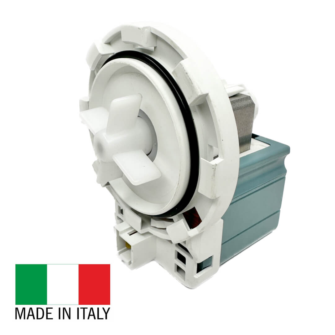 Помпа (насос сливной) для стиральной машины Ardo, 8 защелок, выводы вперед, вместе, GRE932