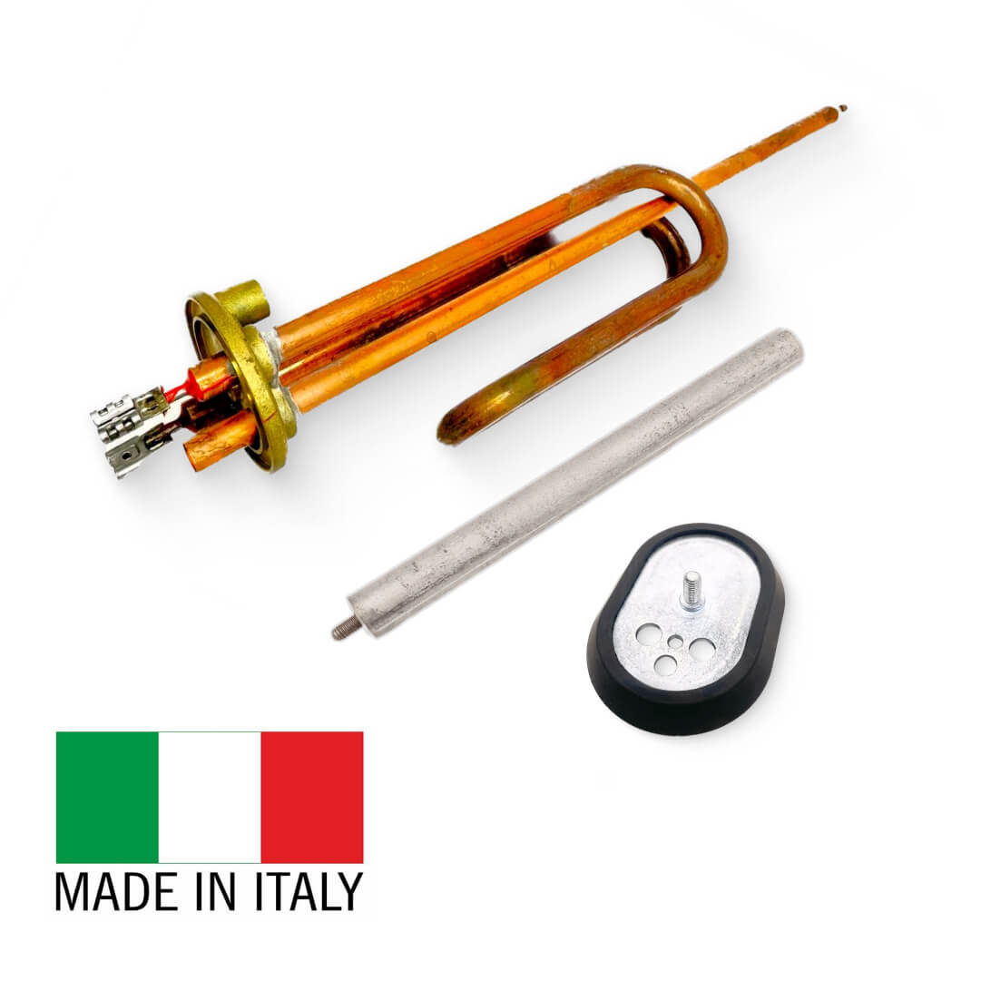 ТЭН водонагревателя Ariston 1500W, фланец и анод М6 Thermowatt Италия 816616, 3401242, 3401259