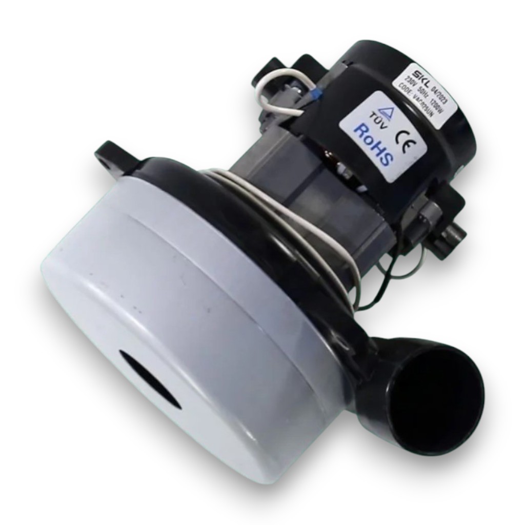 Двигатель пылесоса моющего SKL 1200W h180мм Ø144мм h72мм 2 ступени Двигатель пылесоса моющего SKL 1200W h180мм Ø144мм h72мм 2 ступени