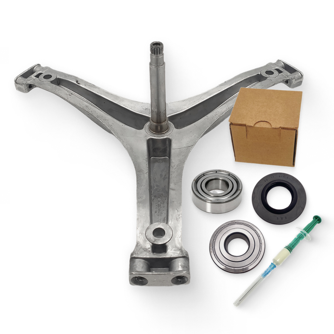 Крестовина + комплект подшипников SKF для стиральной машины Атлант 730136201500 203-204, втулка 25 мм, H-125 мм