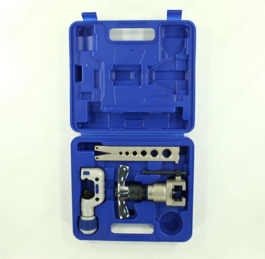 Вальцовка Value VFT-809-IS 1 плашка 1/4-3/4 с трещоткой и ограничителем подачи в пластиковом кейсе Вальцовка Value VFT-809-IS 1 плашка 1/4-3/4 с трещоткой и ограничителем подачи в пластиковом кейсе