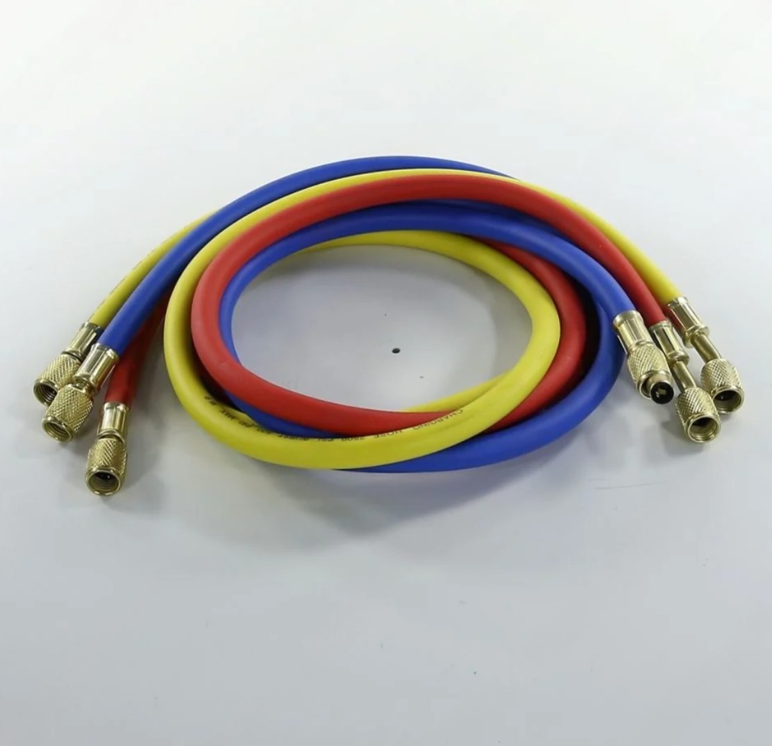 Шланг заправочный L-150см 1/4 дюйм 500-2500 Psi 3шт FC, CH-R22-150