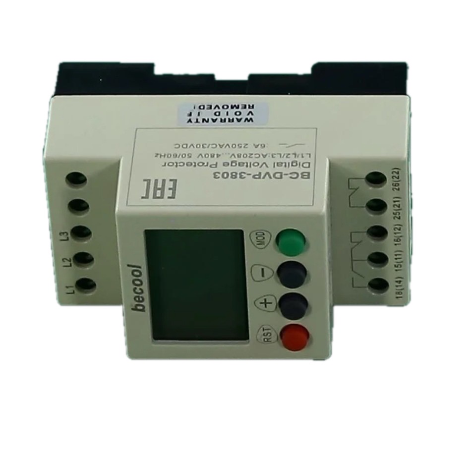 Реле напряжения 6А 380V 3 фазы BC-DVP-3803