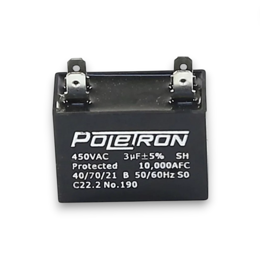 Конденсатор CBB61 3мкФ 450V квадратный пластиковый