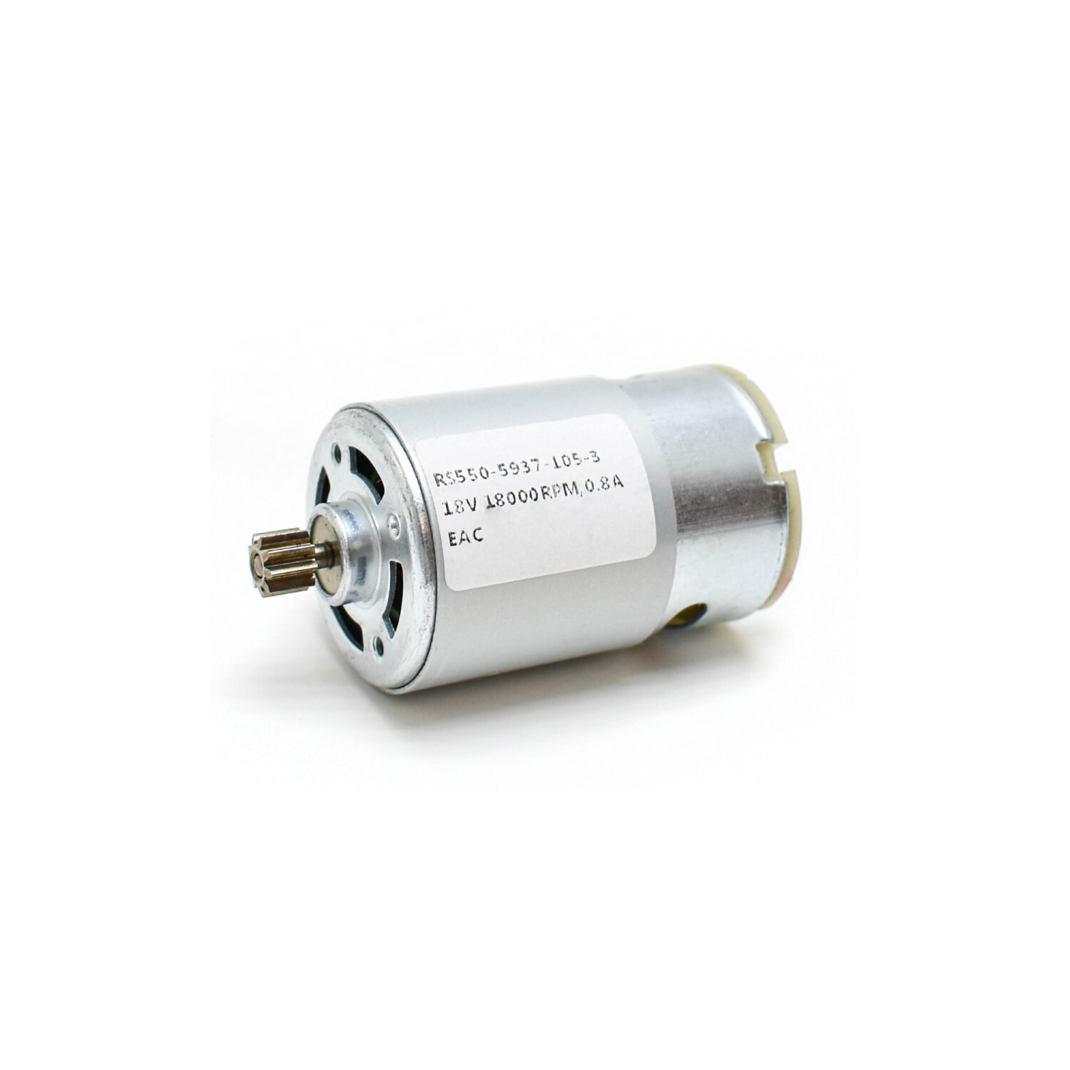 Мотор хлебопечи 18V，18000RPM 0.8A，9 teeth，shaft length:75мм，outer dia:38мм RS550-5937-105-3