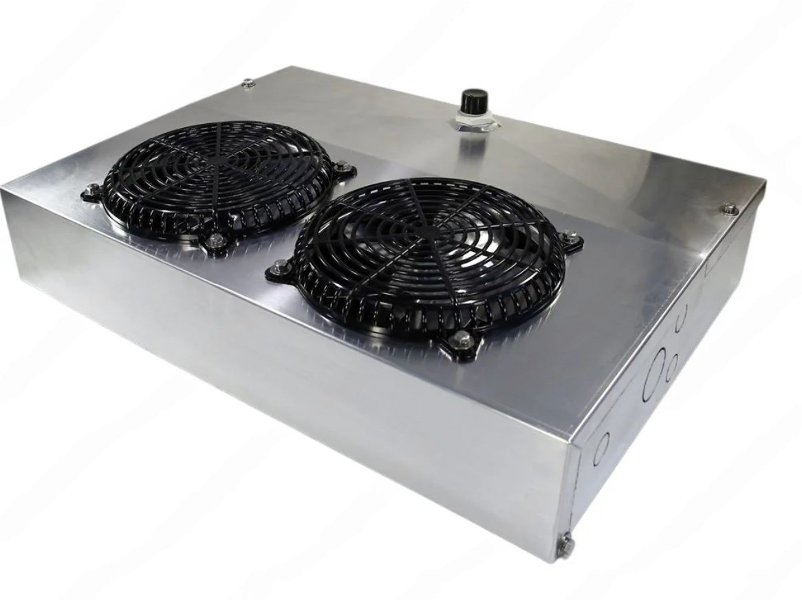 Воздухоохладитель EV‑100, ТЭН 630 Вт, 2 вентилятора, L611 мм