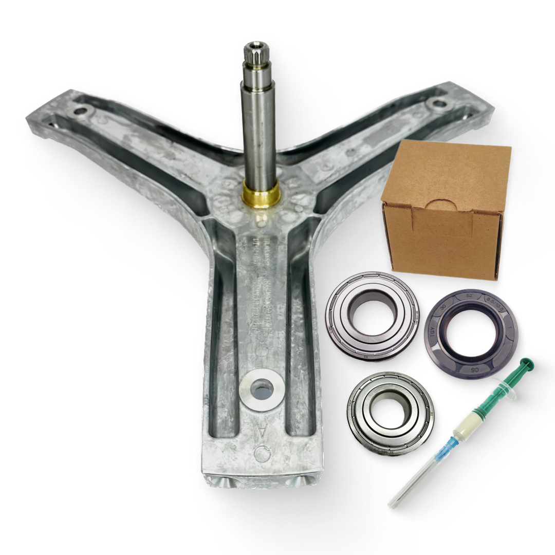 Крестовина + комплект подшипников SKF стиральной машины Атлант 204-205, вал, 125 мм 730136200700