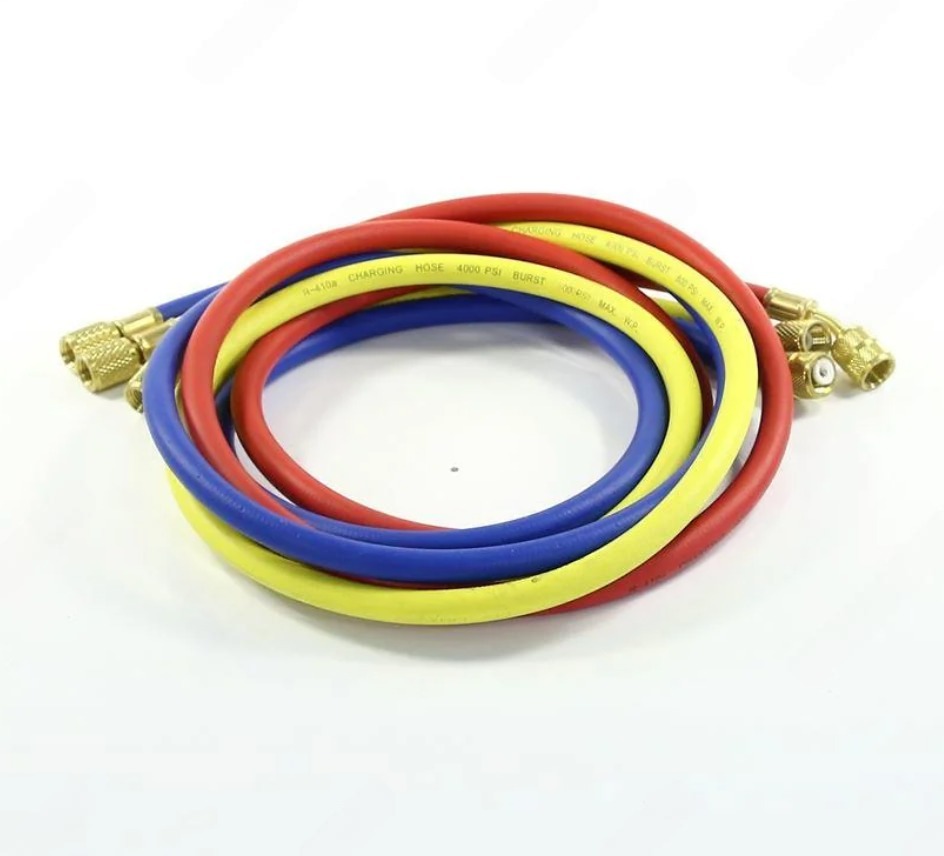 Шланг заправочный L-150см 5/16 дюйм 800-4000 Psi 1шт R410 WK, DSZH-CT-360-RYB-H