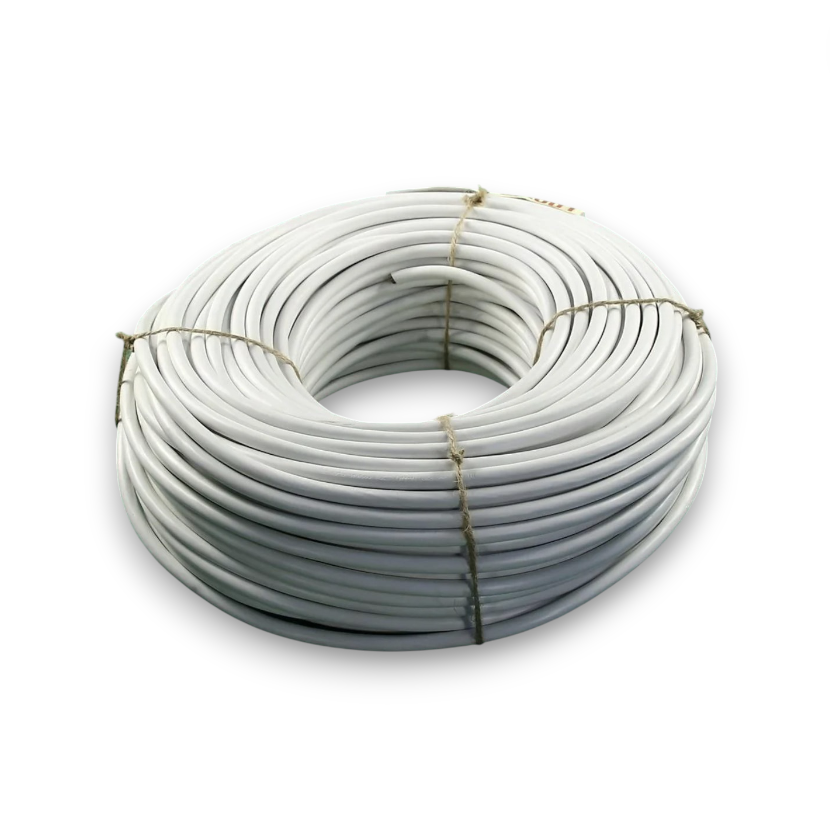Провод ПВС 4x1,5 белый ГОСТ для электроприборов, мягкий многожильный кабель