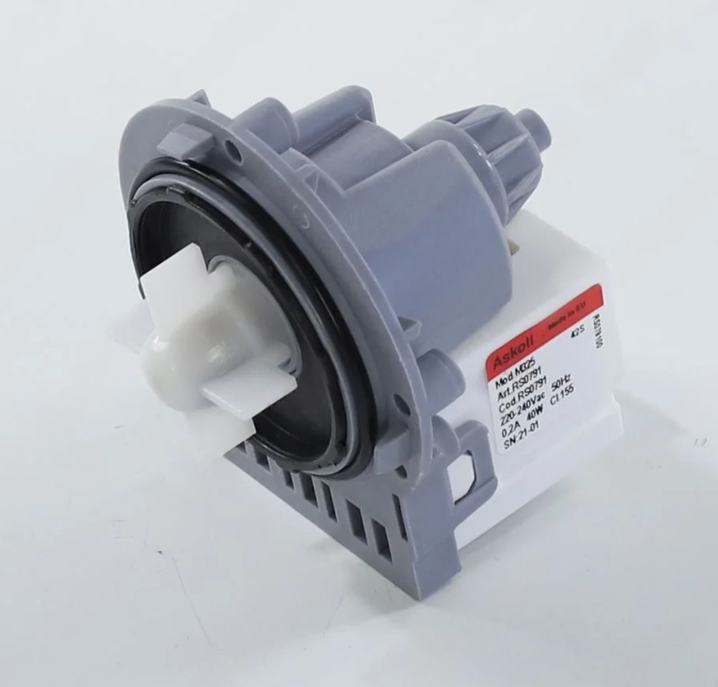 Насос стиральной машины Askoll 3 винт 40W фишка назад медь 292087, RS0791, M325, PMP001UN