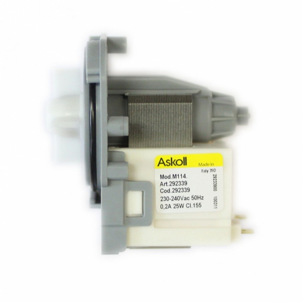 Помпа стиральной машины Electrolux, Zanussi, AEG M114 Askoll старого образца, 25W/40W PMP004UN Помпа стиральной машины Electrolux, Zanussi, AEG M114 Askoll старого образца, 25W/40W PMP004UN