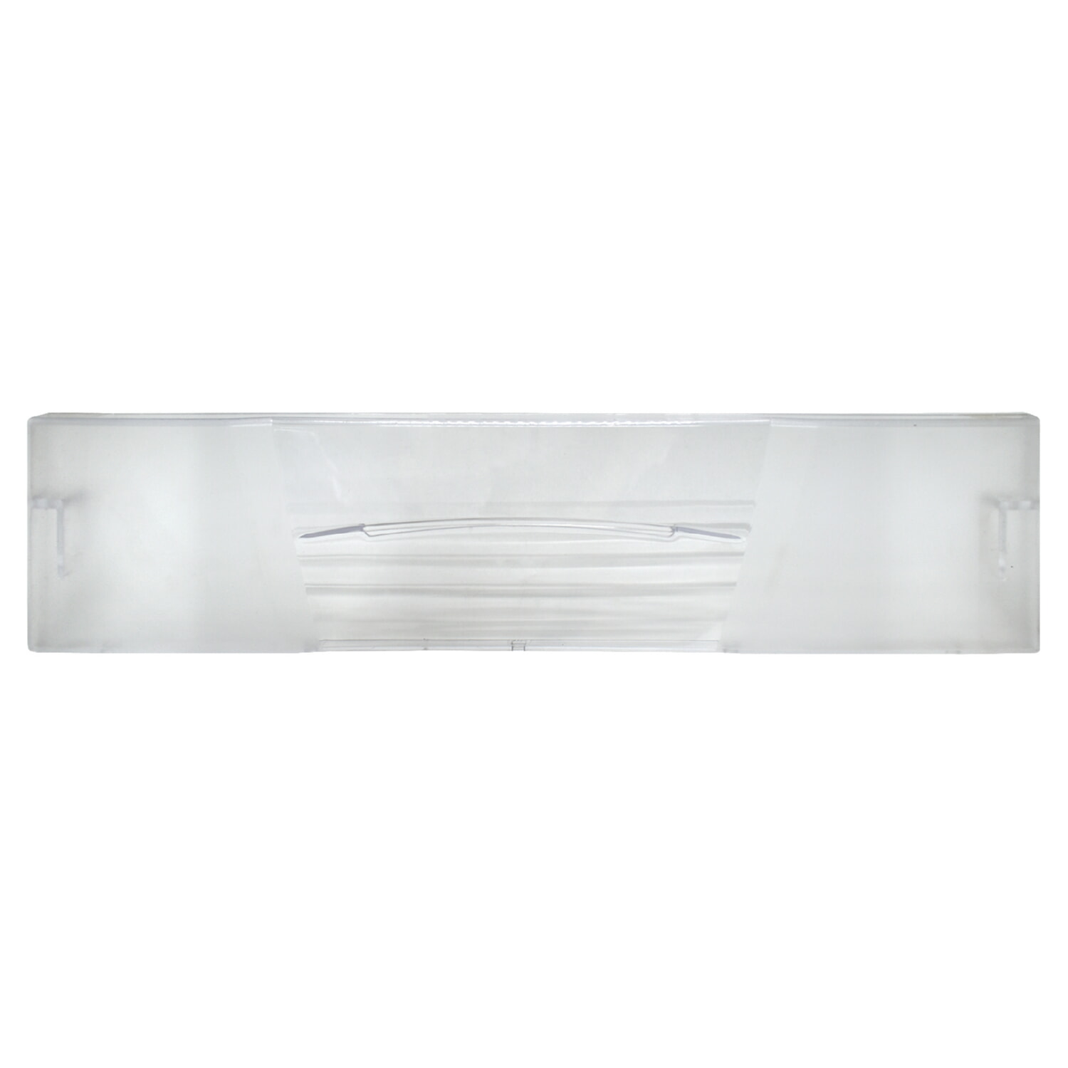 Панель ящика холодильника Бирюса 146 верхняя узкая прозрачная 110x480мм 0046003002 Оригинал