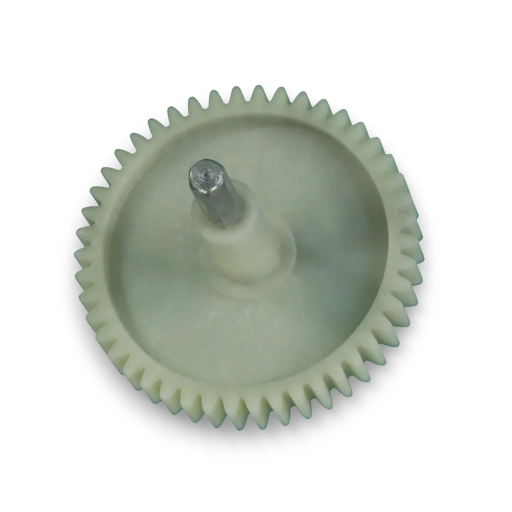 Шестеренка мясорубки D-81/12мм h77мм z46 прямой металлический вал внешний шестигран 8мм 043а