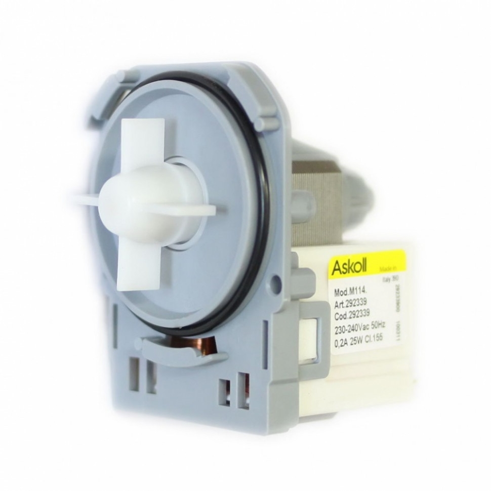 Помпа стиральной машины Electrolux, Zanussi, AEG M114 Askoll старого образца, 25W/40W PMP004UN Помпа стиральной машины Electrolux, Zanussi, AEG M114 Askoll старого образца, 25W/40W PMP004UN