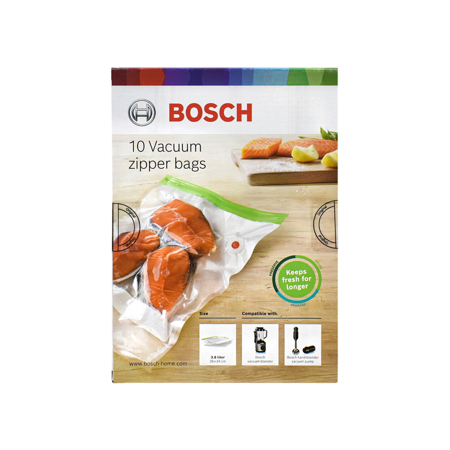 Набор вакуумирования продуктов MSZV0FC2 10 пакетов объемом 3800ml Bosch 17004303 Оригинал