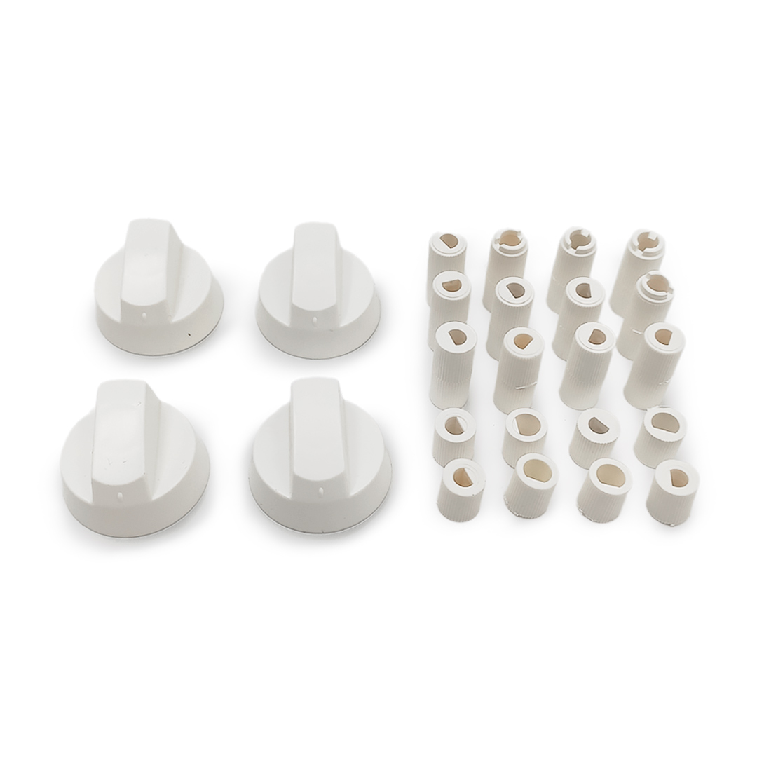 Комплект ручек переключения плиты 4 шт. Белые