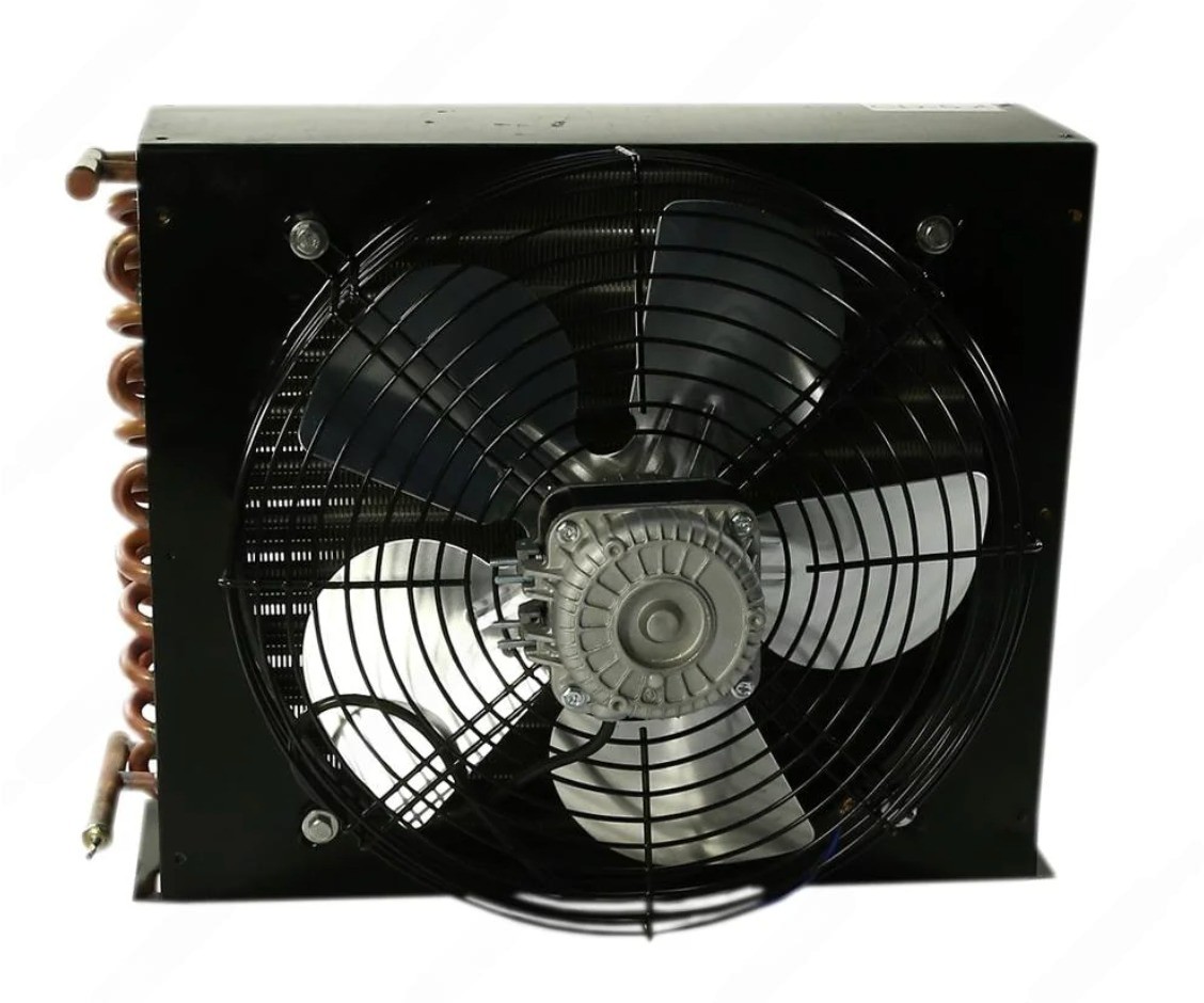 Конденсатор CD‑5,4 м² Ø300 мм с вентилятором и решёткой