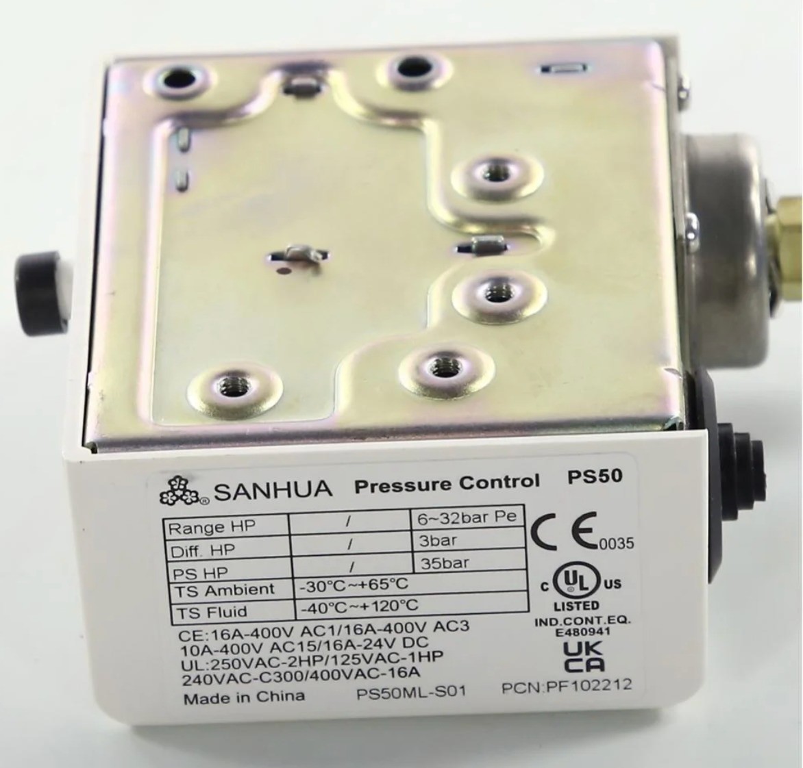 Реле давления Sanhua PS50 высокого давления ручное PS50ML-S01