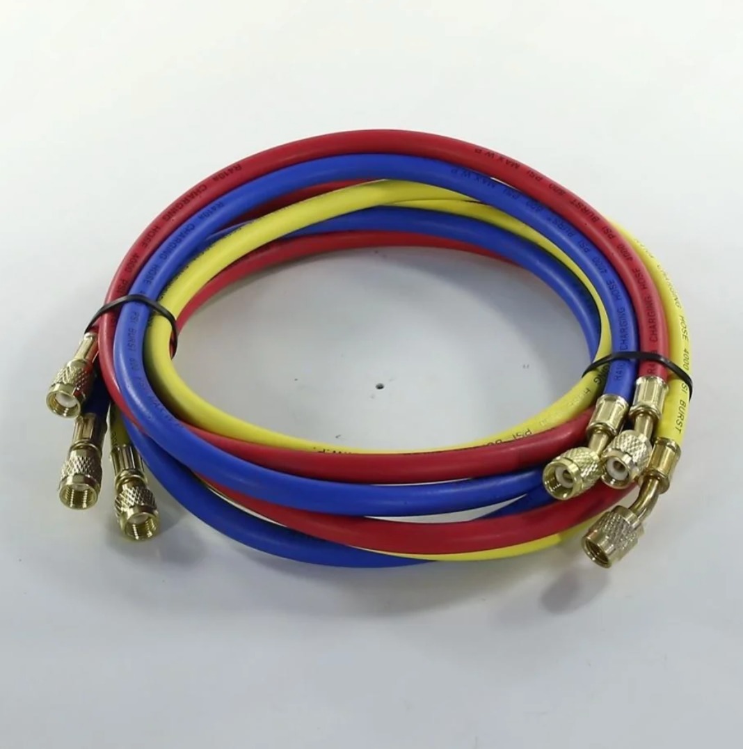 Шланг заправочный L-180см 1/4 дюйм 800-4000 Psi 3шт FC, CH-R410-180