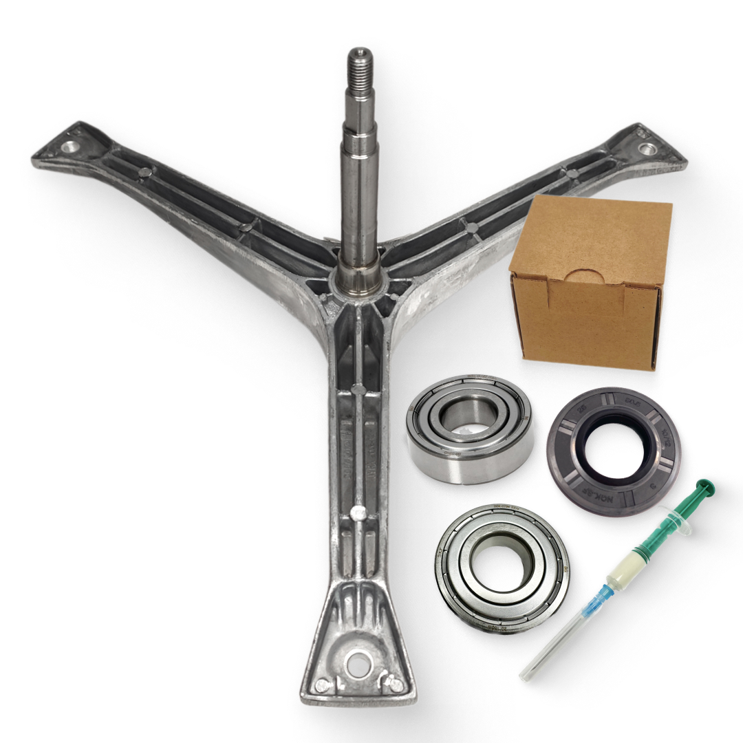 Крестовина + комплект подшипников SKF для стиральной машины Samsung под гайку, вал 146 мм, DC97-00124A, cod733, DC91-10237A, DC91-12075A