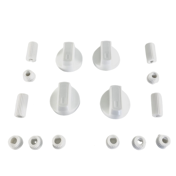 Ручки плиты универсальные, белые комплект 4 штуки WL1032