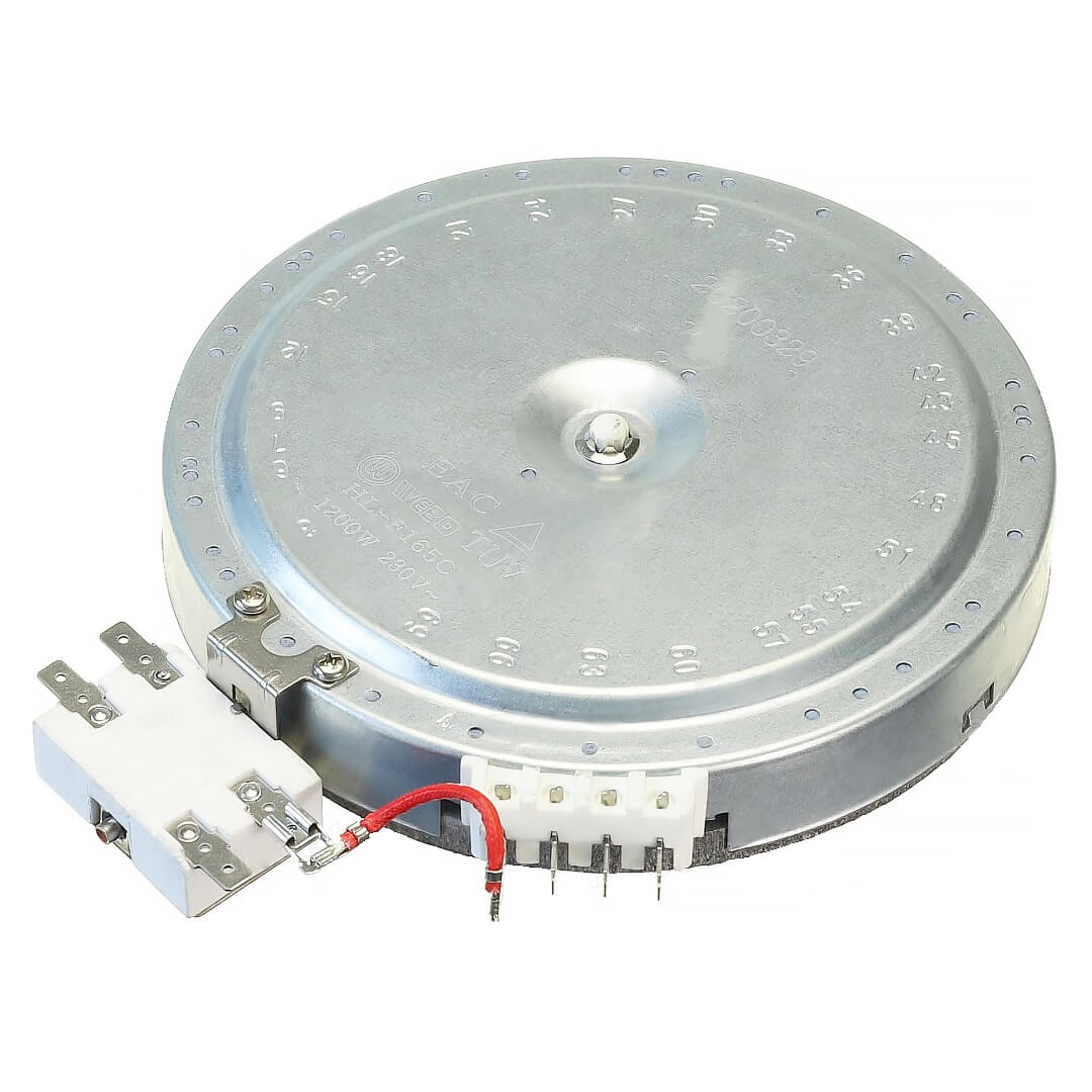 Конфорка для электроплиты стеклокерамика Leran 1200W Ø=165 мм, HL-F165C, 6 клемм Конфорка для электроплиты стеклокерамика Leran 1200W Ø=165 мм, HL-F165C, 6 клемм