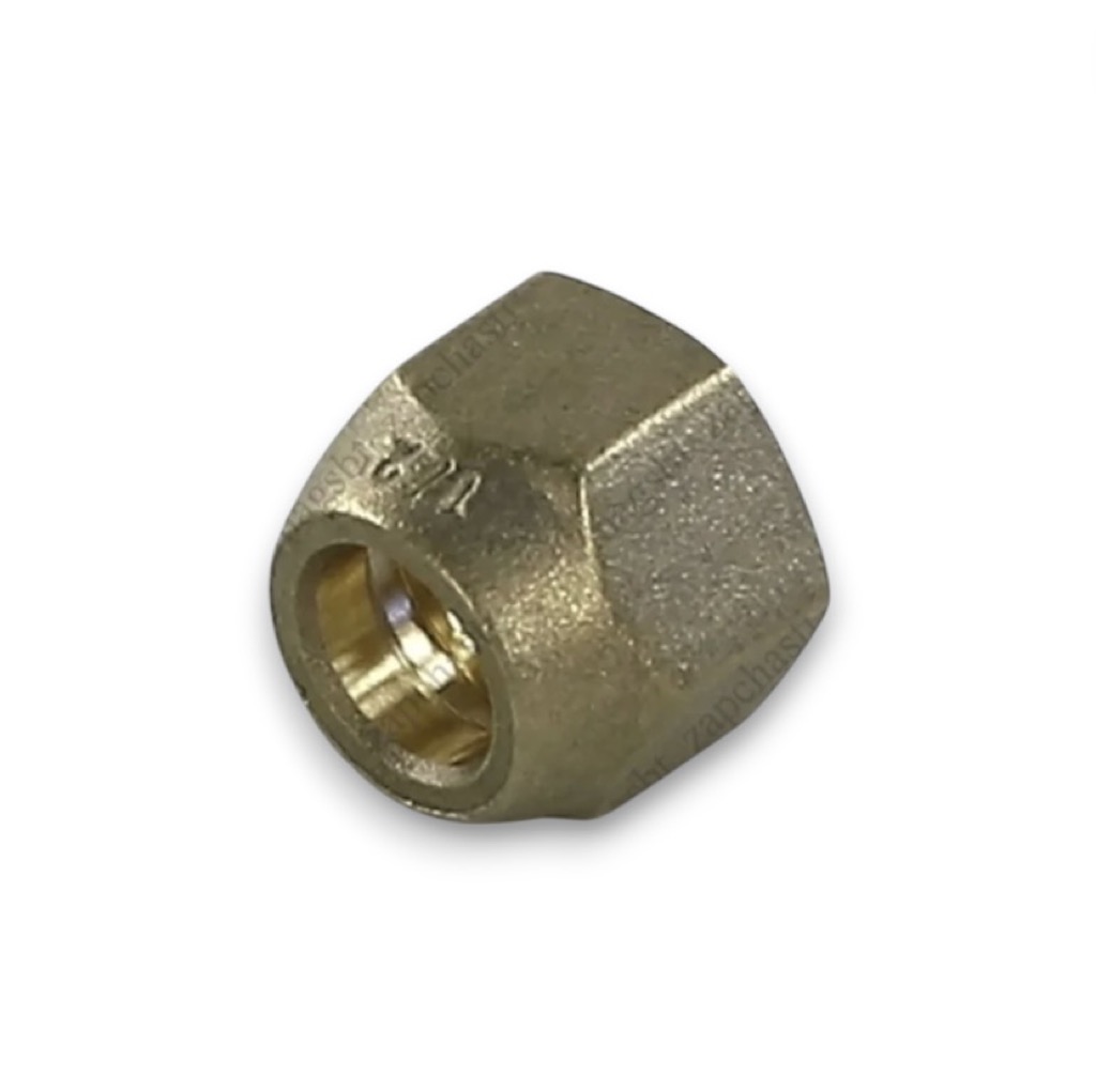 Гайка 12,70мм 1/2 латунная FavorCool для монтажа фильтров и вентилей, 296 NZ-12.7B