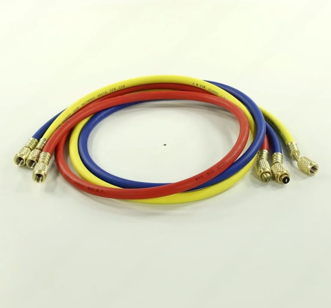 Шланг заправочный L-120см 1/4 дюйм 800-4000 Psi 3шт FC, CH-R410-120