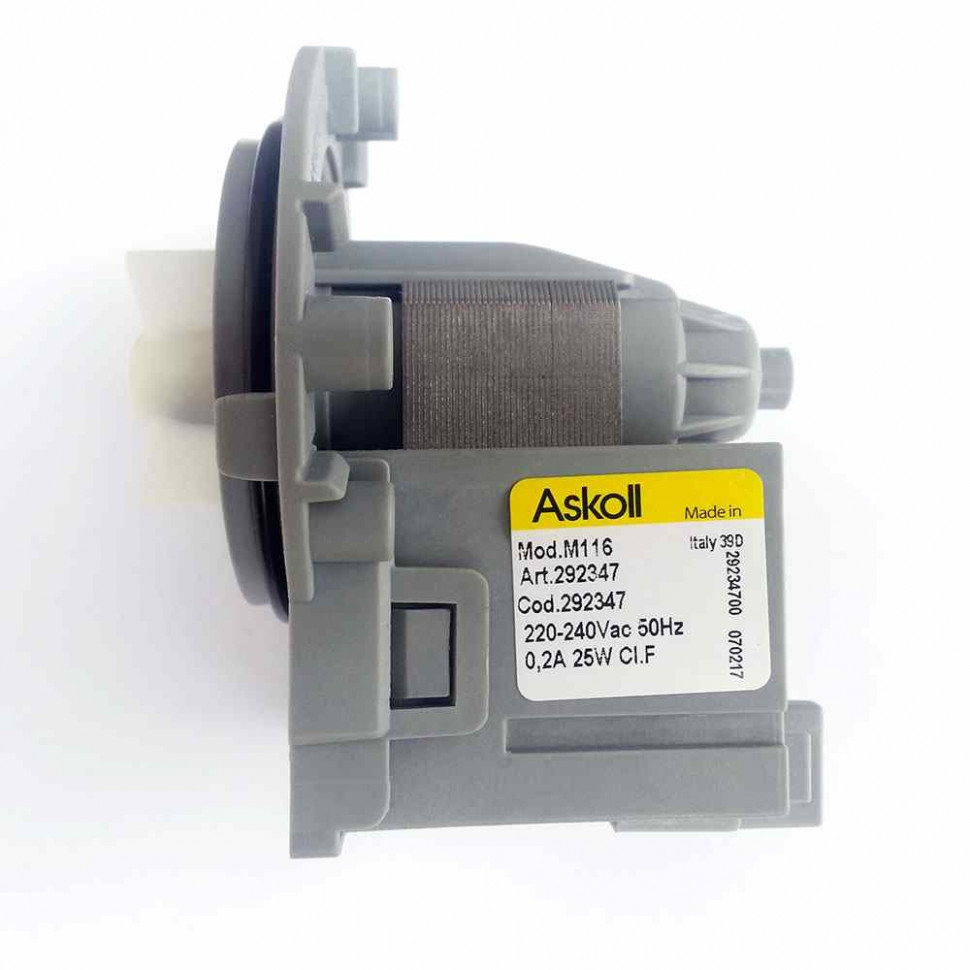 Помпа AEG, Ariston, Gorenje, Zanussi  25W/40W Askoll старого образца 292347, PMP014UN