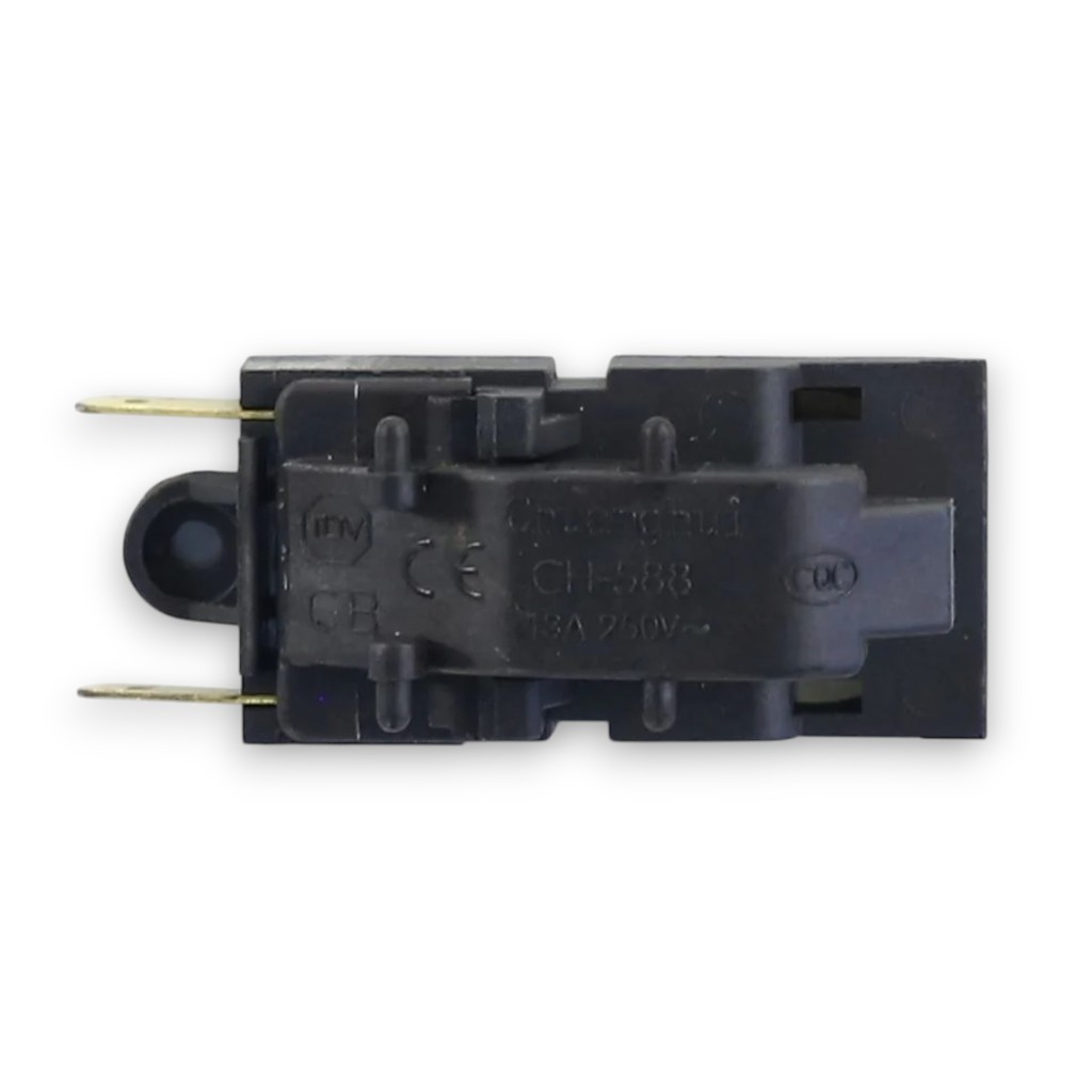 Кнопка для электрочайника 2 контакта 13A 220-250V черная 15986 для включения запчасть ТЭНа ECH011