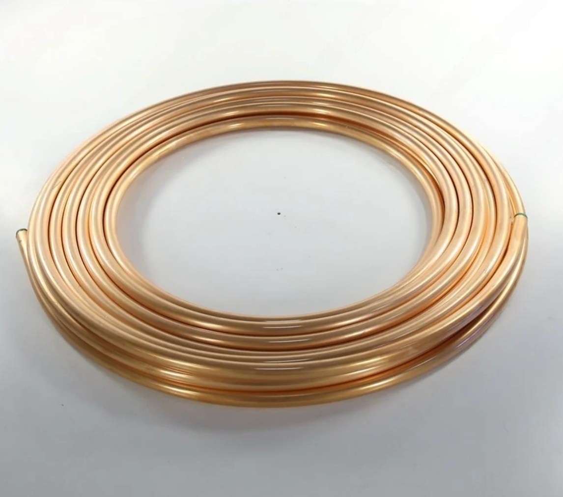 Медная труба Ø1/2 дюйма 12,7x0,80-0,81мм Узбекистан бухта 15м B280