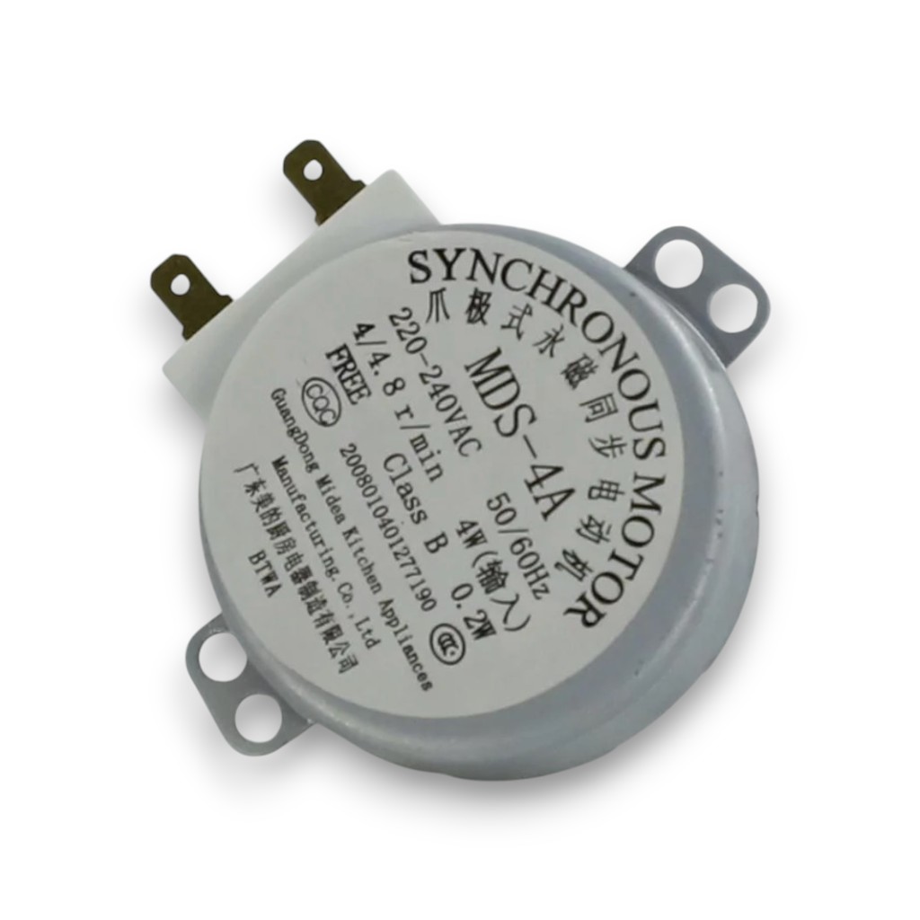 Мотор (Двигатель) вращения тарелки микроволновки (СВЧ-печи) 220V 4W 4/6 об/мин H10,5мм 2 контакта, 18244, MDS-4A, 99088, MW3-0010, для Ока 482000023573