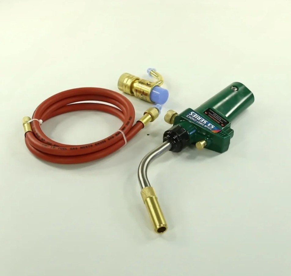 Горелка ZR-H102S с пьезоподжигом МАПП и шлангом Горелка ZR-H102S с пьезоподжигом МАПП и шлангом