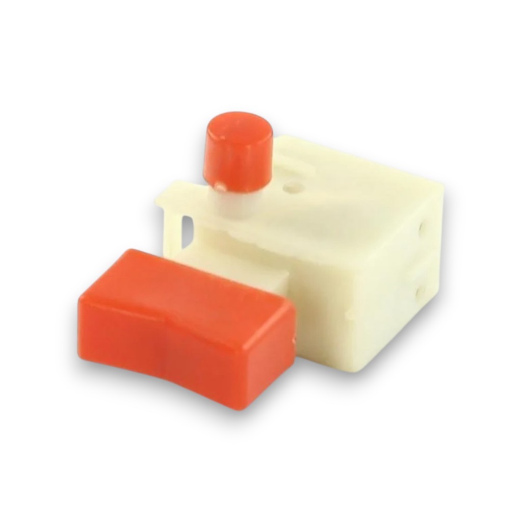 Универсальная кнопка для инструментов 4 ампера 250 вольт 8196 FA2-4/2BW с фиксатором, оранжевая, подходит Ока KN066