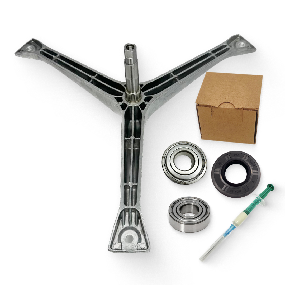 Крестовина + комплект подшипников SKF для стиральной машины Samsung, лучи 23,5 см, вал 97 мм, под болт, DC97-00124D, DC97-11292A