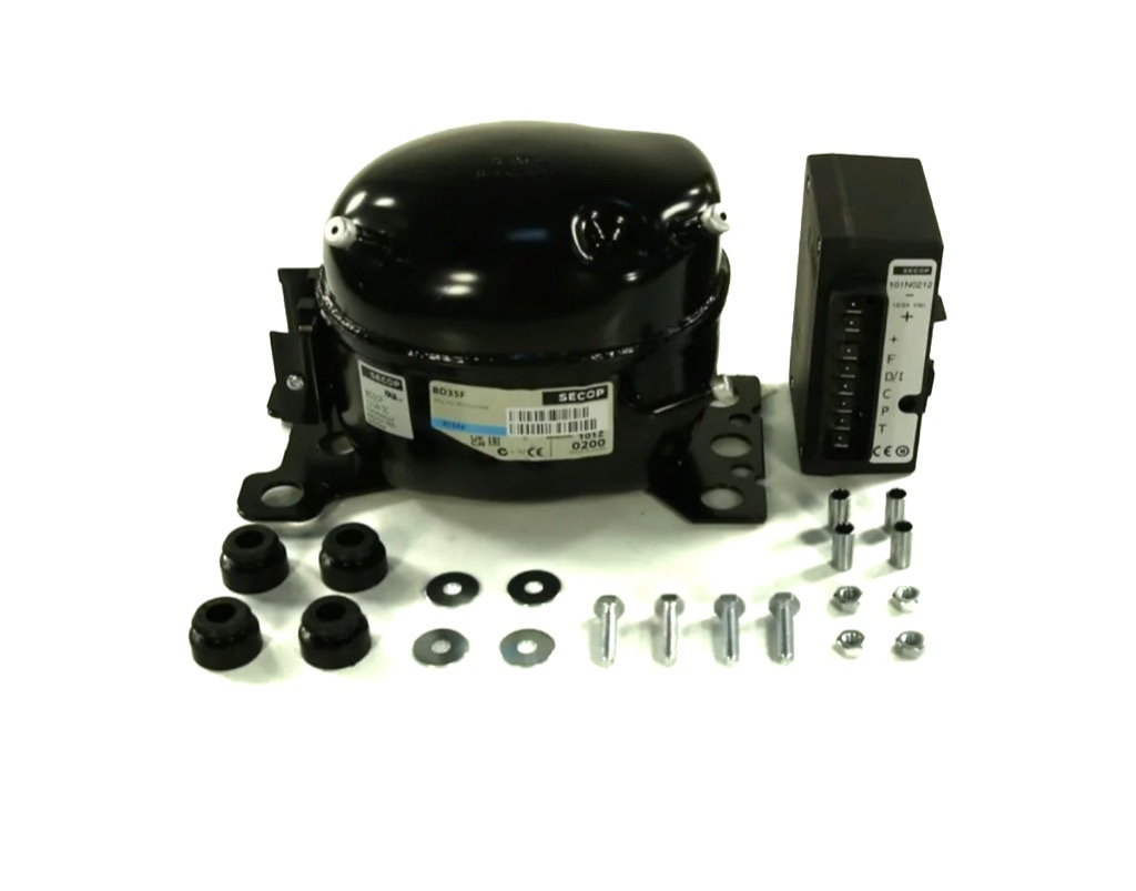 Компрессор для автохолодильника Secop Danfoss BD35F, 33W, R-134 12/24V DC