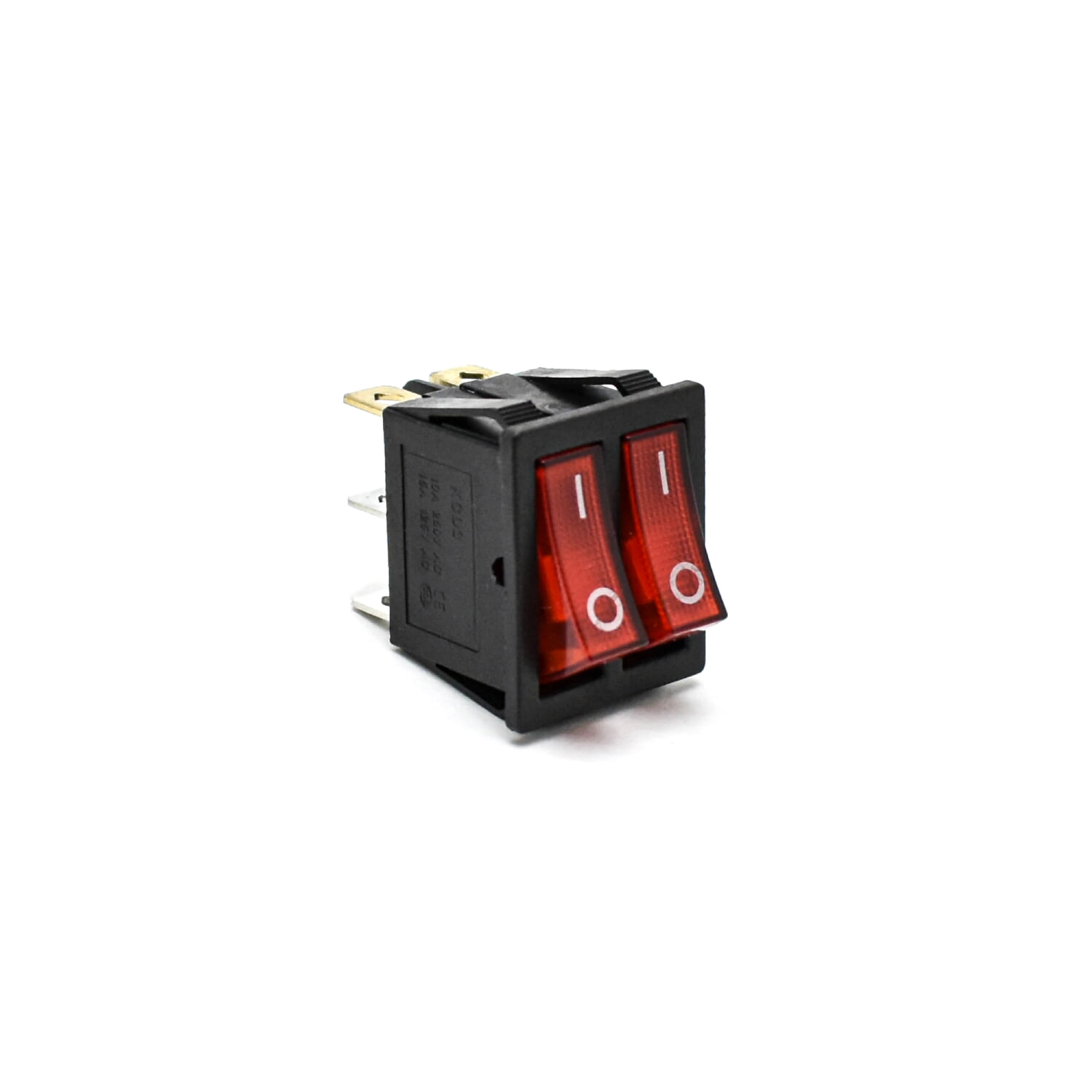 Кнопка обогревателя двойная ЧЕРНАЯ 10A KCD3 10A ЧЕРНАЯ
