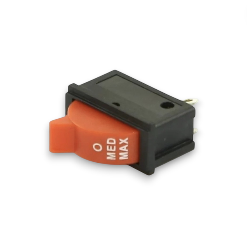 Кнопка 3 конт 10A красная универсальный выкл/сред/макс