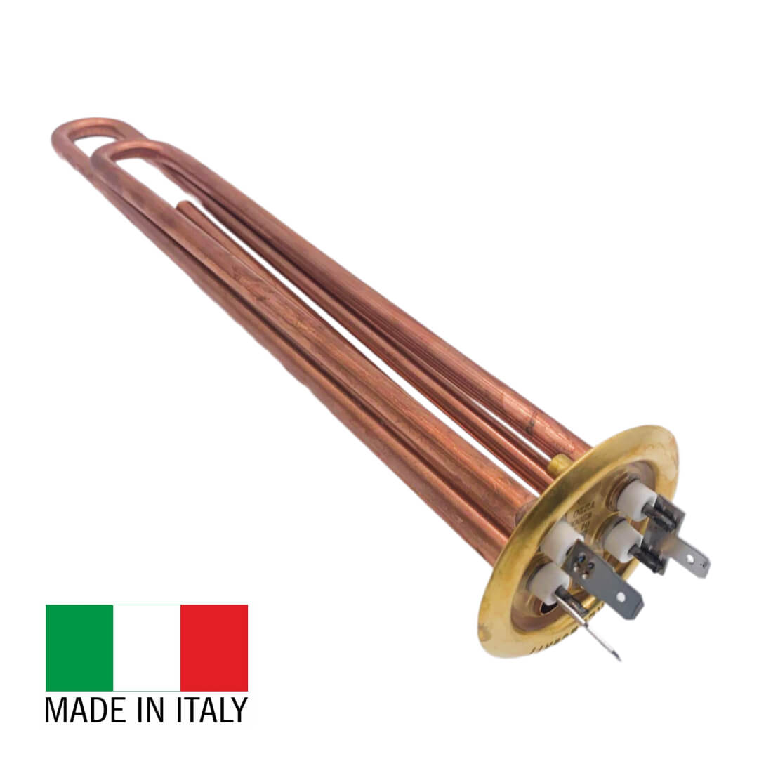 ТЭН водонагревателя RF 2000W(700+1300) Thermowatt, МЕДЬ, D64, М4, клеммы под разъем, L300 мм, 20052, 3401309, 066052 ТЭН водонагревателя RF 2000W(700+1300) Thermowatt, МЕДЬ, D64, М4, клеммы под разъем, L300 мм, 20052, 3401309, 066052