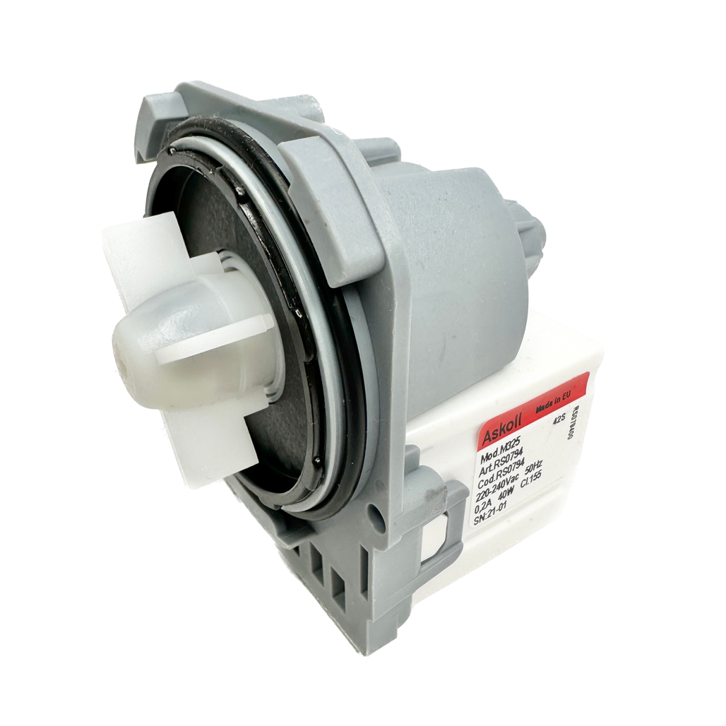 Помпа для стиральной машины Daewoo 40W, 3 защелки, клеммы назад раздельно 1321063016