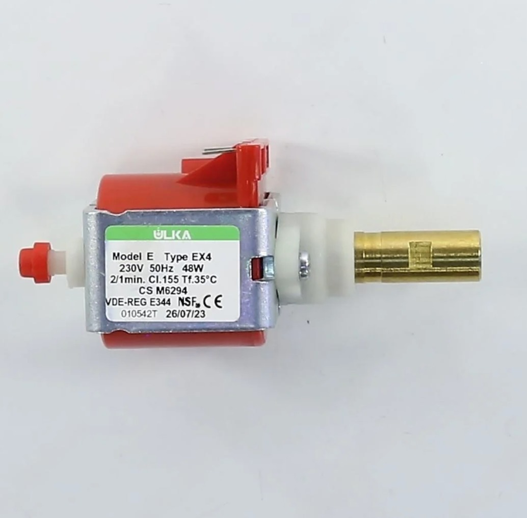 Насос кофемашины 48W EX4 220V Ulka металлический носик CFM006UN Насос кофемашины 48W EX4 220V Ulka металлический носик CFM006UN