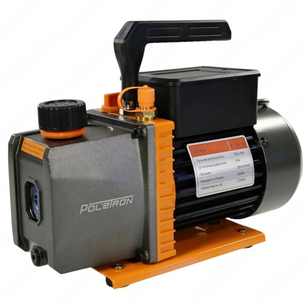 Вакуумный насос Poletron PT-1ST-100 1‑ступенчатый 100 л/мин