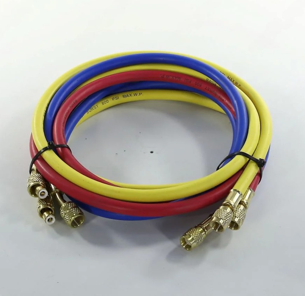 Шланг заправочный L-180см 5/16 дюйм 800-4000 Psi 3шт R410 FC, CH-R410-180-5/16