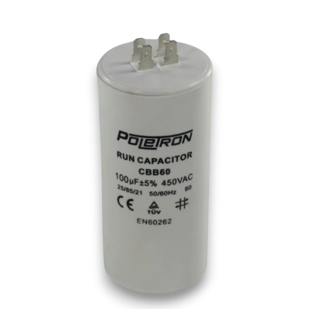 Конденсатор CBB60 100 мкф 450V пластик CAP542UN