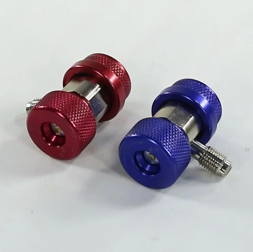 Вентиль быстросъёмный 1/4 SAE угловой VALUE VHF-A (комплект)