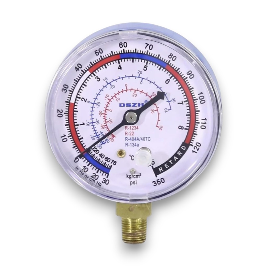 Манометр стекло 68мм R22/134/404/407/1234 низкое WK-6806L
