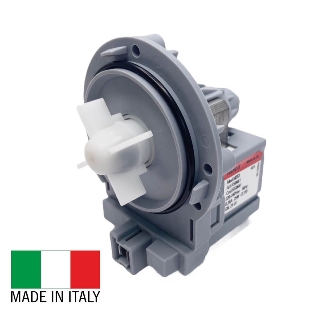 Помпа стиральной машины Hansa клеммы вперед вместе, 3 винта 8024541, 8010461