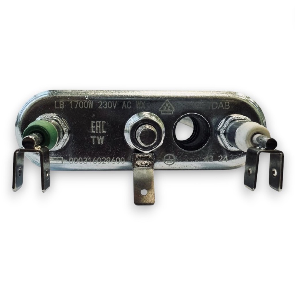 ТЭН стиральной машины 1700W 170мм ДВОЙНАЯ КЛЕММА R2K Thermowatt 000316029600