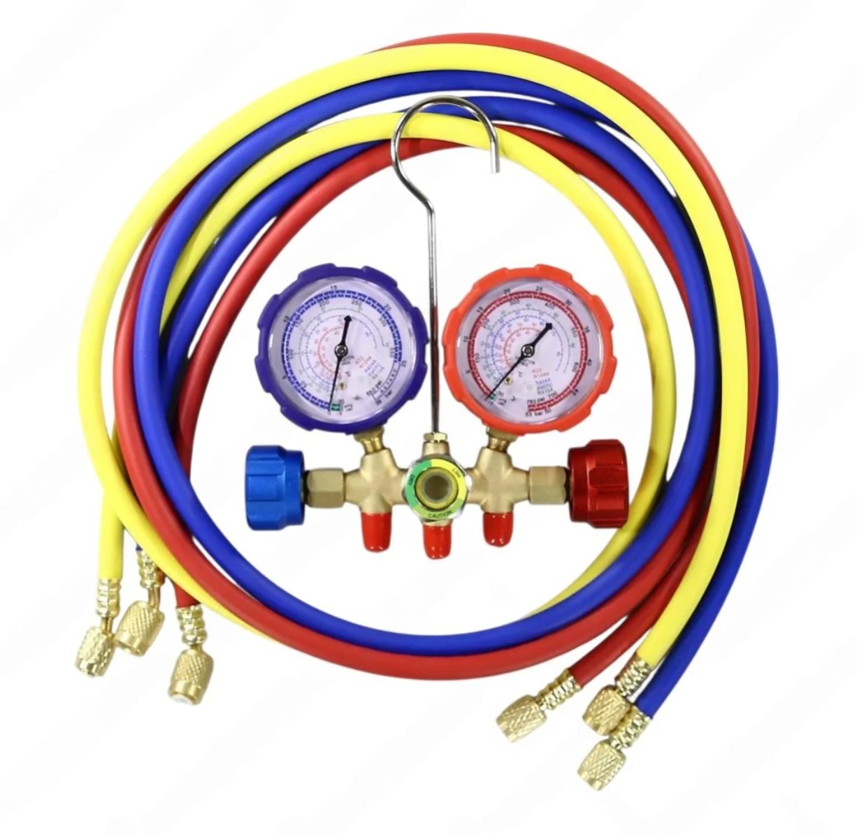 Коллектор манометрический 2‑вентильный R22, R134, R410, R404, R407 со шлангом 150 см WK‑560G